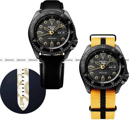 Zegarek Męski Seiko Automatic 5 Sports 55th Anniversary Bruce Lee SRPK39K1 - Limitowana Edycja