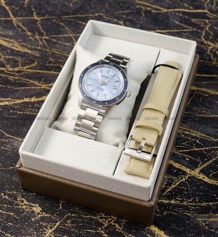 Zegarek Męski Seiko Presage Automatic Style 60's SRPL19J1 - Dodatkowy pasek w zestawie - limitowana edycja